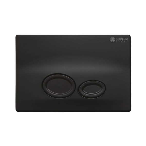 SOPHIA DUAL FLUSH PLATE BLACK SP22045